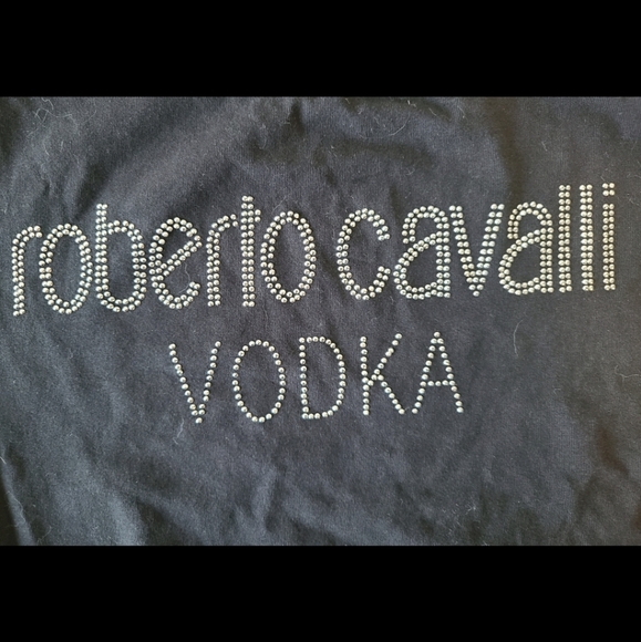 Roberto Cavalli t-shirt womens size L black - Picture 2 of 2